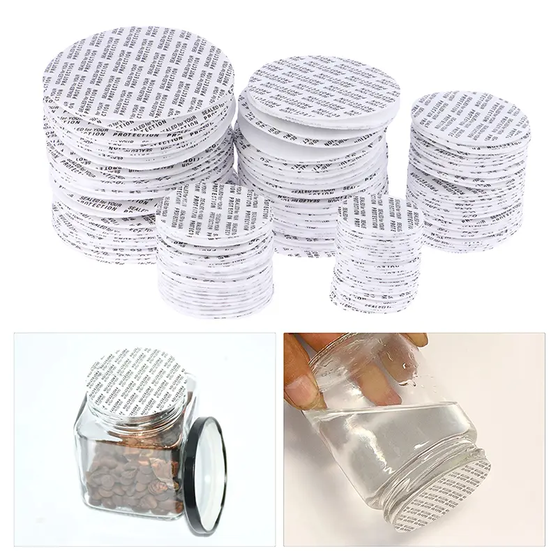 200Pcs Self-Adhesive Foam Pressure-Sensitive Seals For Cosmetic Jars Bottles Pots 20MM-82MM Tamper-Resistant Cap Lining