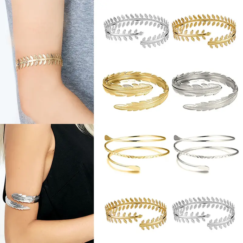Adjustable Fashion Arm Bracelet Open Bangle Upper Armlet For Women And Girls Simple Mental Health Awareness Arm Band