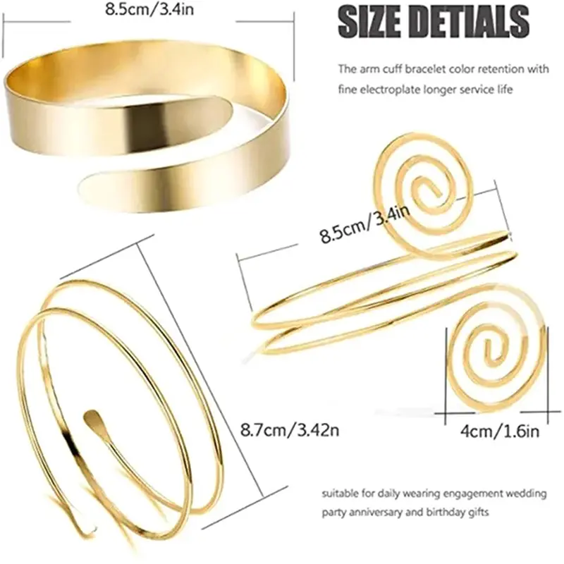 Adjustable Fashion Arm Bracelet Open Bangle Upper Armlet For Women And Girls Simple Mental Health Awareness Arm Band