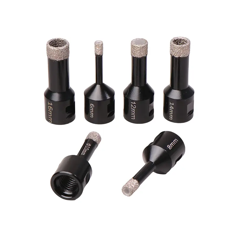 6mm-16mm Vacuum M14 Thread Diamond Core Drill Bit For Angle Grinder Brazed Hole Opener Ceramic Tile Granite Marble Cutting Tool