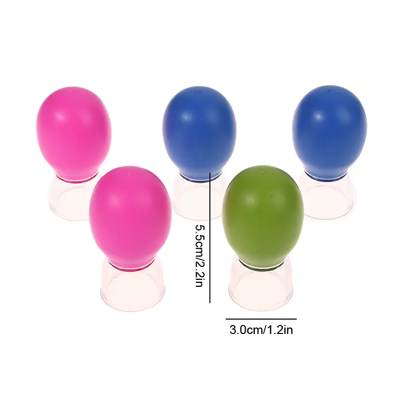 5Pcs Silicone Cupping Massage Cup For Body Face Neck Eye Massager Vacuum Tank Body Facial Care, Anti-aging Beauty Tool