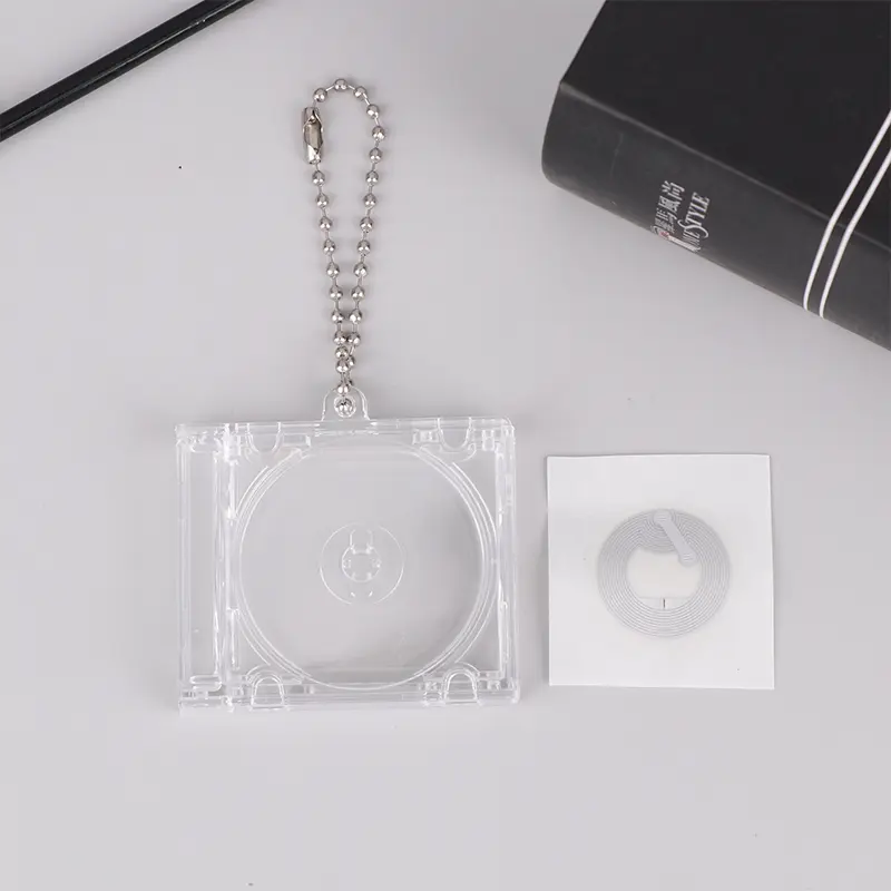 DIY Mini CD Case Key Chain 1 PCS Blank Album Backpack Hanging Decor Keychain Pendant