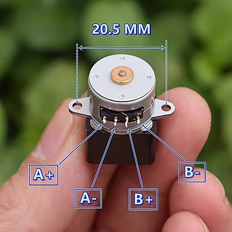 1PC Mini 15mm 2-Phase 4-Wire Micro Full Metal Gearbox Gear Stepping Motor For DIY Robot Car Monitor Camera - Stepper Motor