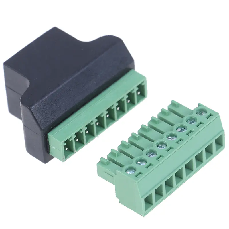 RJ45 Female To 8 Pin Screw Terminal Adaptor For CCTV DVR - Network Connector Adapter
