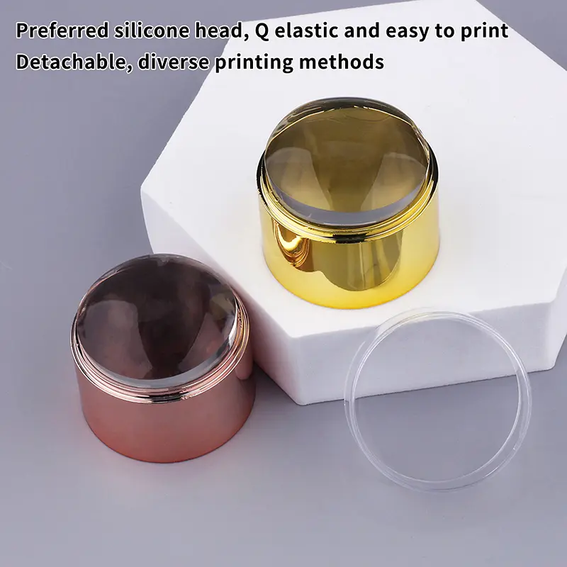 DIY French Nail Art Stamper Set With Silicone Clear Head Nail Scraper And Stamping Template For Manicure