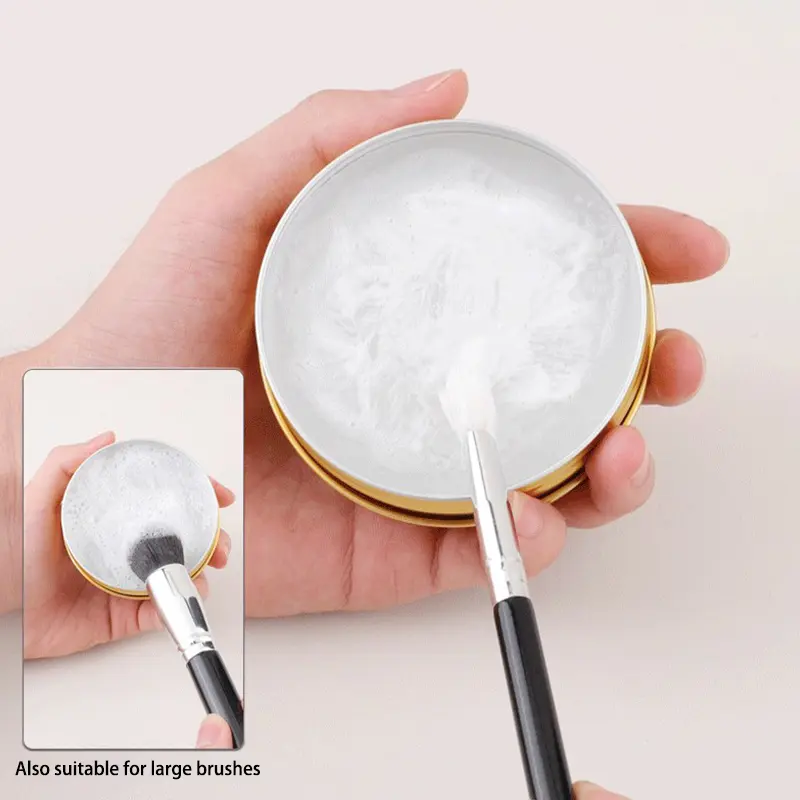 50g Honey Peach Silicone Makeup Brush Cleaner Soap Pad Make Up Washing Brush Cosmetic Eyebrow Brushes Cleaner Tool