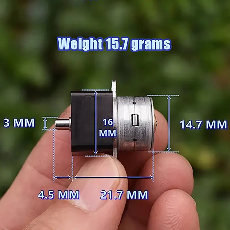 1PC Mini 15mm 2-Phase 4-Wire Micro Full Metal Gearbox Gear Stepping Motor For DIY Robot Car Monitor Camera - Stepper Motor