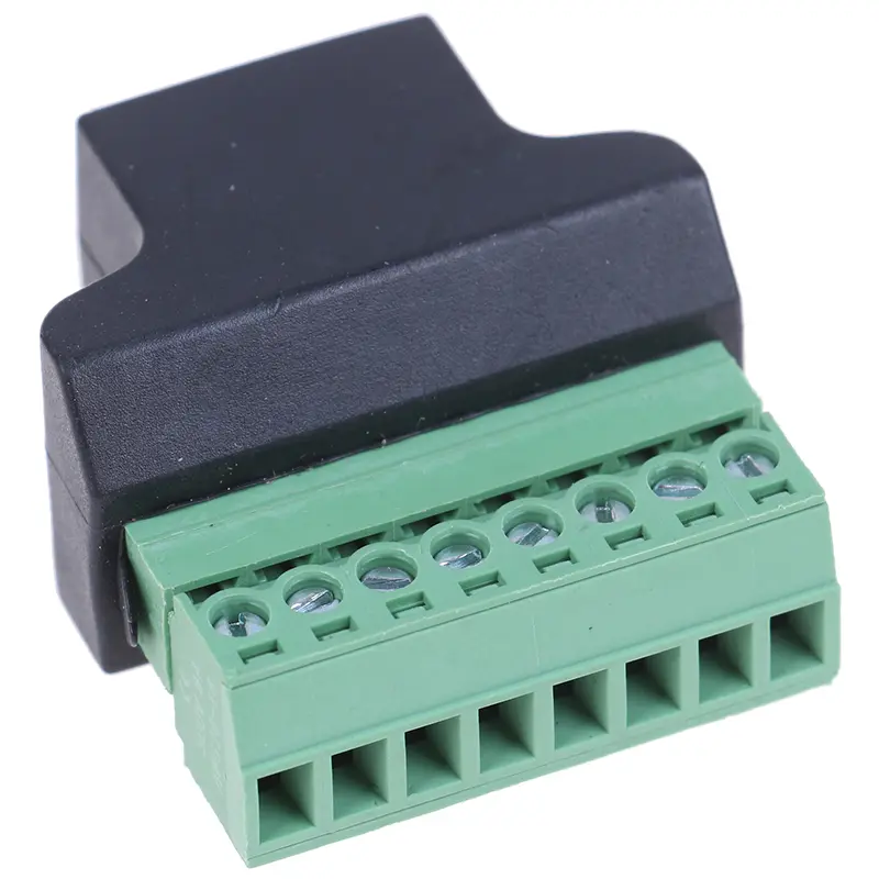 RJ45 Female To 8 Pin Screw Terminal Adaptor For CCTV DVR - Network Connector Adapter