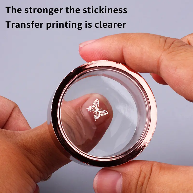 DIY French Nail Art Stamper Set With Silicone Clear Head Nail Scraper And Stamping Template For Manicure