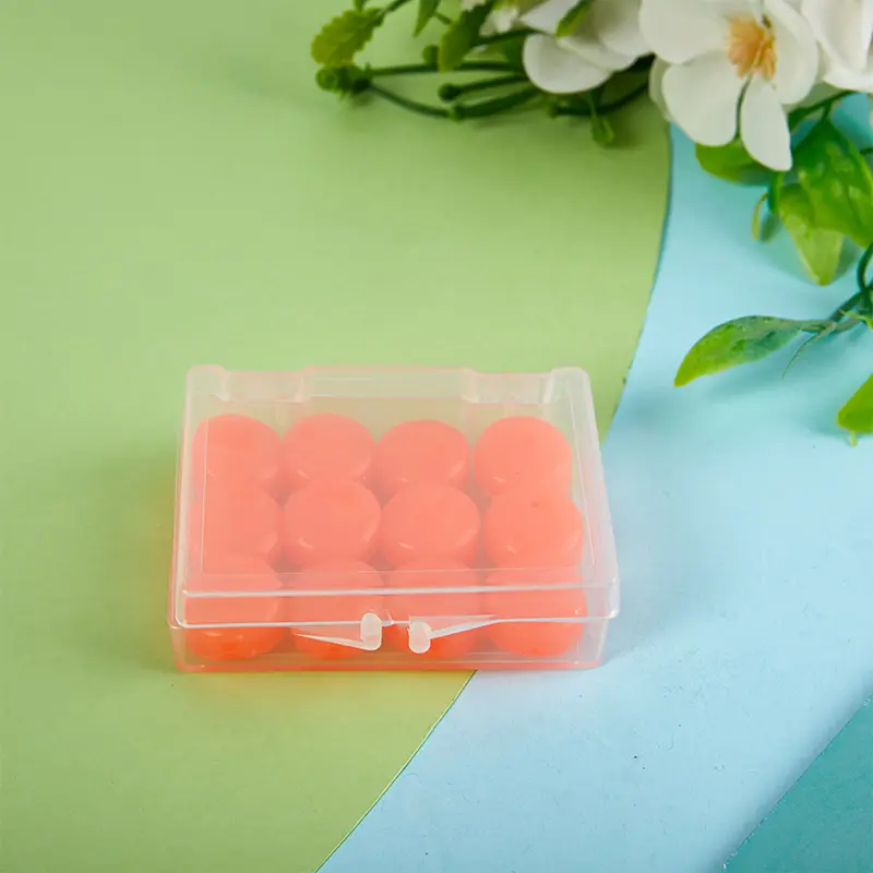 12PCS/Box Silicone Ear Plug Swimming Study Sleeping Work Noise Reduction Earplugs Reusable Hearing Protection Earplug Washable