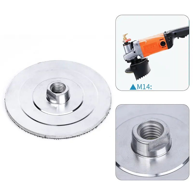 1PC 4-Inch Aluminum Backer Pad For Diamond Polishing Pads M14 Thread Ecoflow Festool Compatible Base Backing Holder