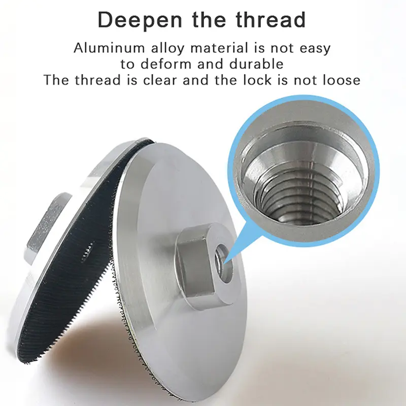 1PC 4-Inch Aluminum Backer Pad For Diamond Polishing Pads M14 Thread Ecoflow Festool Compatible Base Backing Holder