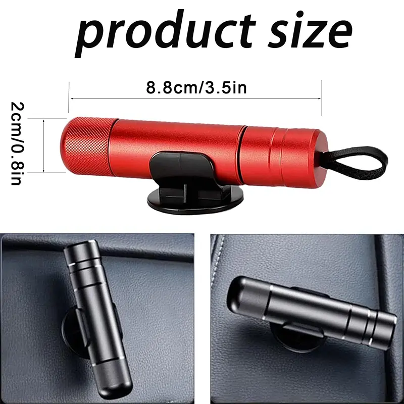 Safety Hammer & Seatbelt Cutter, 2 In 1 Car Window Breaker Seatbelt Cutter Glass Window Breaker Under Water