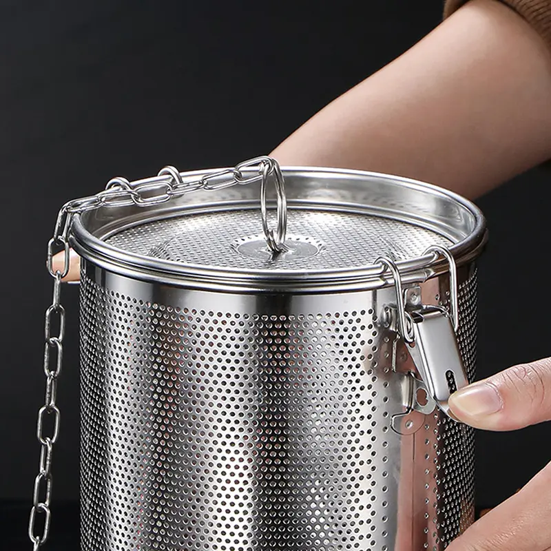 Stew Marinade Basket With Hook Loose Tea Strainer Seasoning Baskets Vegetable Useful Filter Stainless Steel Household Spice Can