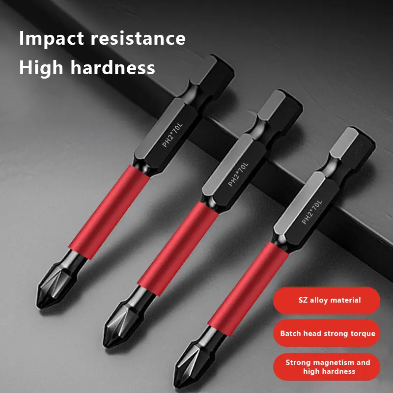 2pcs PH2 Impact Driver Bits High Speed Steel Wear-Resistant Carpentry Power Tool Accessories Separate Sale