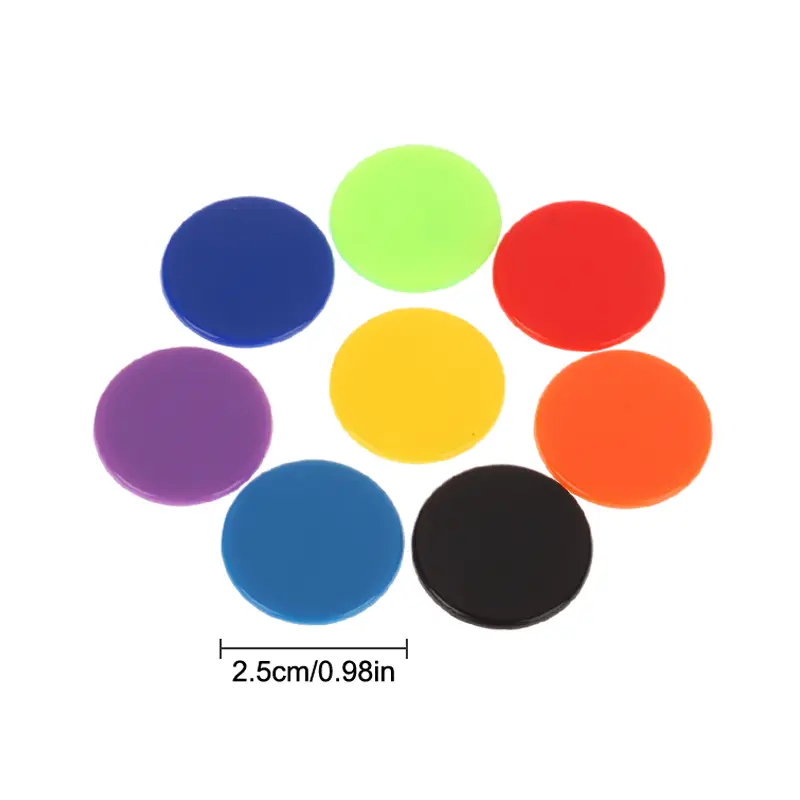 100Pcs 25MM Montessori Learning Education Math Toy Plastic Poker Chips Bingo Chip Markers Token Family Club Party Counting Toy