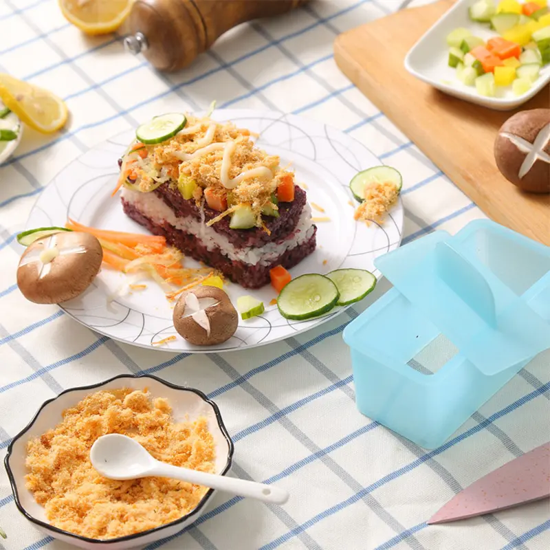 Hawaiian Musubi Maker Mold With Small Rice Paddle No Stick Sushi Making Kit Onigiri Luncheon Meat Press For Camping Kitchen