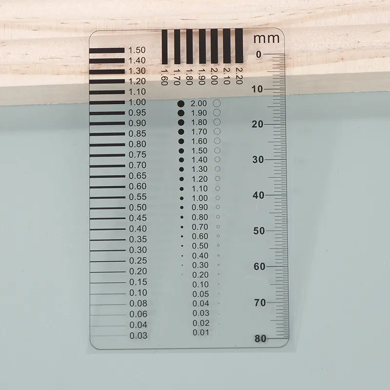 Transparent Film Measuring Gauge Ruler For Welding Crack Contrast Point Wire Gauge Stain Card Pass Badge Measurement Tool