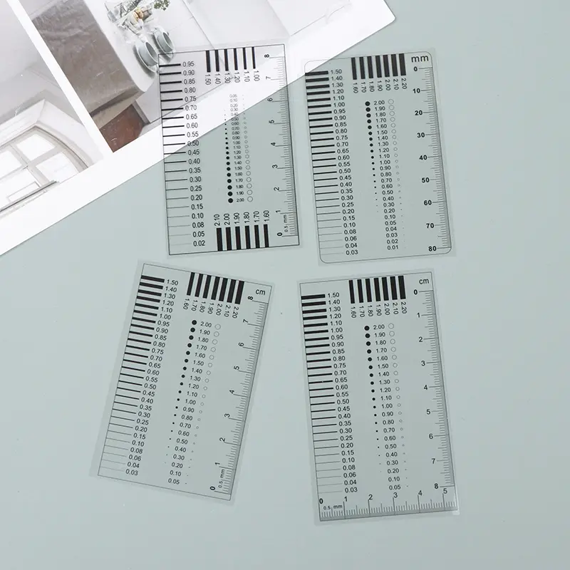 Transparent Film Measuring Gauge Ruler For Welding Crack Contrast Point Wire Gauge Stain Card Pass Badge Measurement Tool