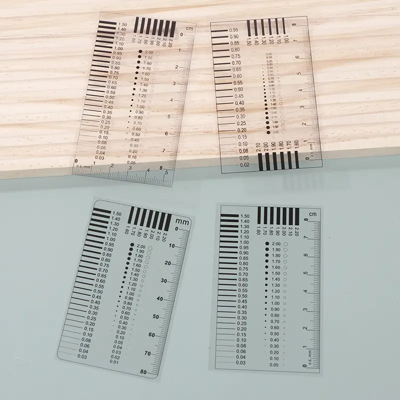 Transparent Film Measuring Gauge Ruler For Welding Crack Contrast Point Wire Gauge Stain Card Pass Badge Measurement Tool