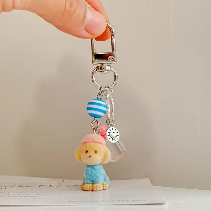 Girlish Cute Fluffy Little Animal Keychain - Yellow Duck Koala Rabbit Mobile Phone Pendant Bag Charm Soft Plush Toys