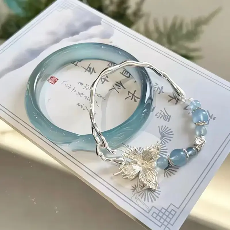 2Pcs Chinese Style Tassels Bracelet Set For Women And Girls Versatile Ancient Jewelry Accessory Gift Exquisite
