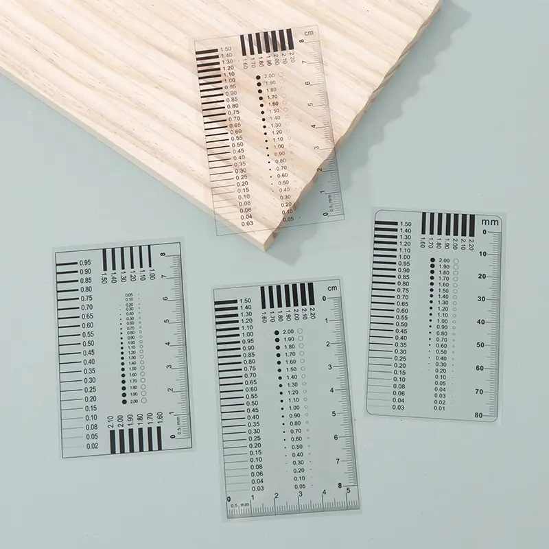 Transparent Film Measuring Gauge Ruler For Welding Crack Contrast Point Wire Gauge Stain Card Pass Badge Measurement Tool