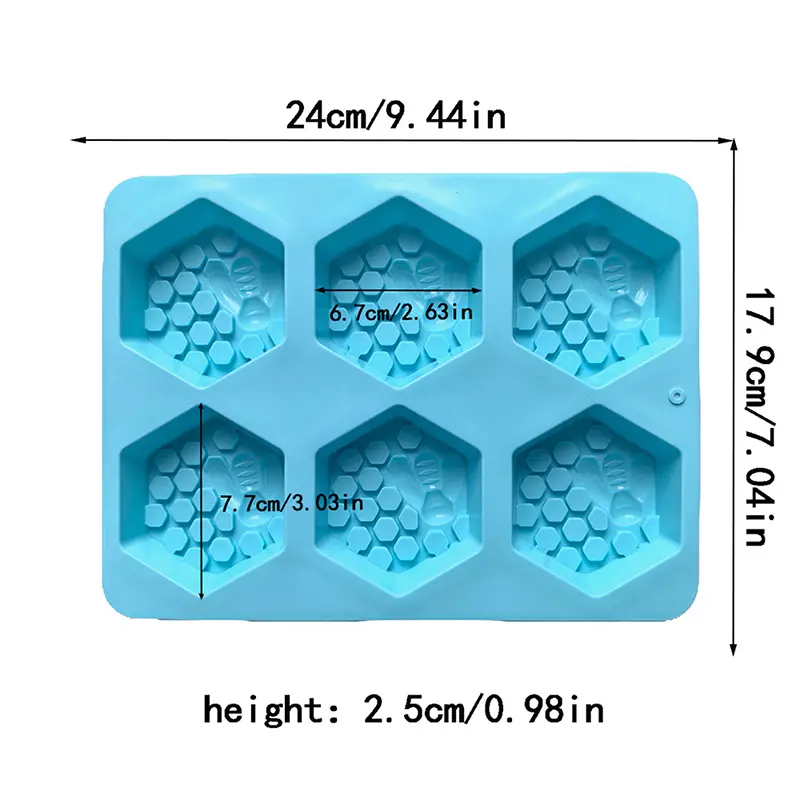 3D Bee Honeycomb Silicone Soap Mold DIY Soap Making Supplies Handmade Chocolate Cake Decoration Baking Tools