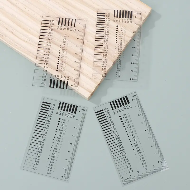 Transparent Film Measuring Gauge Ruler For Welding Crack Contrast Point Wire Gauge Stain Card Pass Badge Measurement Tool