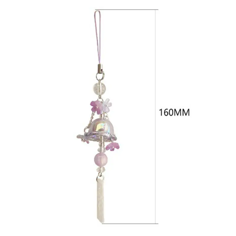 Trendy Jellyfish Flower Phone Charms Pendant Cute Lanyard Mobile Strap Sweet Key Chain For Women Girls Korea Fashion Jewelry
