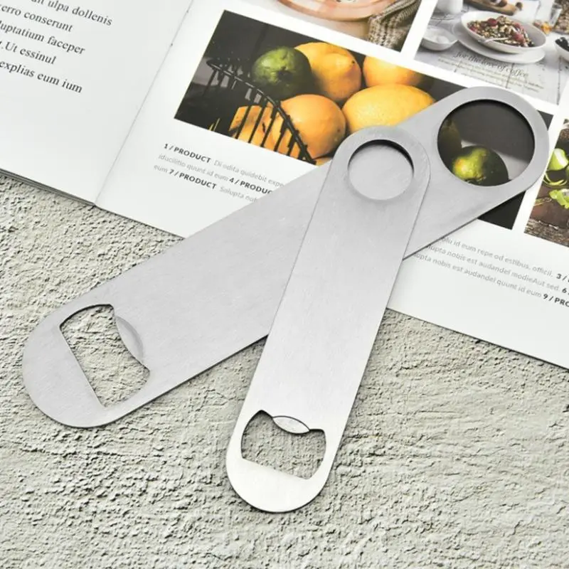Mini Stainless Steel Beer Bottle Opener Flat Speed Cap Opener Durable Portable Bar Tool