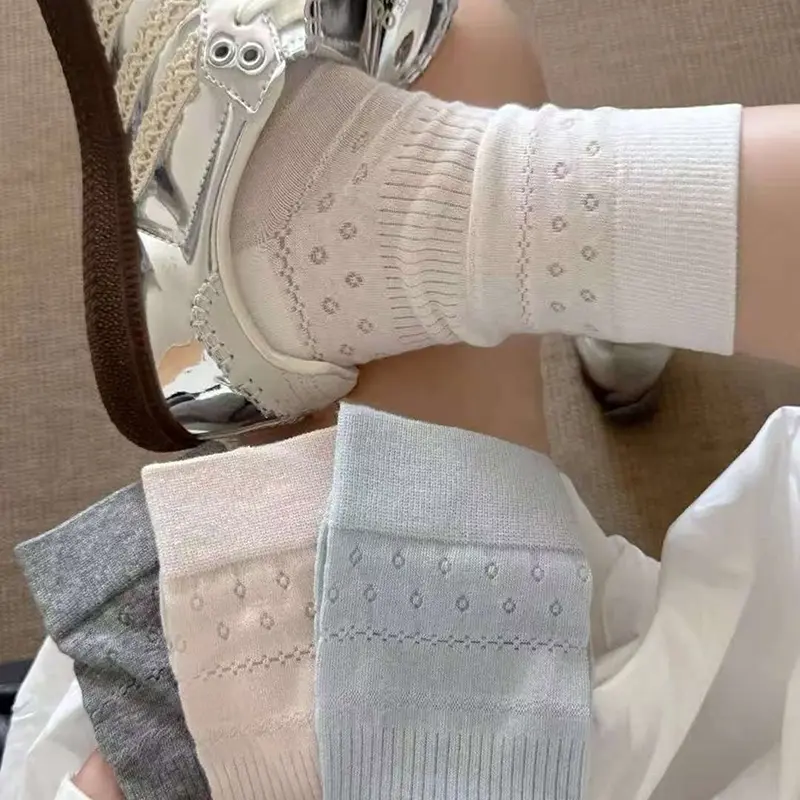 Kawaii Cartoon Middle Tube Socks For Women And Girls Warm Fashionable Soft Comfortable Cotton High Quality Socks
