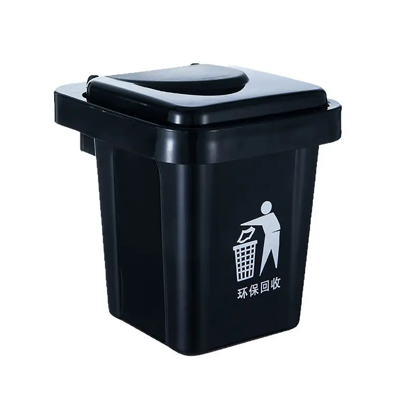 Stainless Steel Trash Can Ashtray With Lid Wall Hanging Bathroom Ashtray Anti-fly Notch Design For Smoke Accessories
