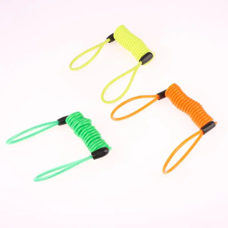 1 Piece Anti Theft Rope Alarm Disc Lock 120/150cm Moto Spring Cable Lock Bike Scooter Security Reminder Protection Accessories