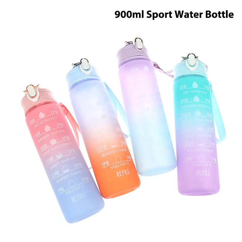 900ML Leakproof Sport Water Bottle Portable Gym Fitness Travel Outdoor Drinking Jug For Active Lifestyle