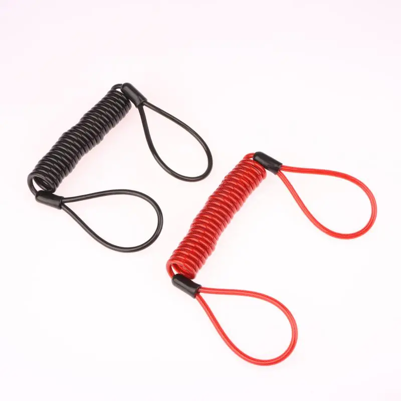 1 Piece Anti Theft Rope Alarm Disc Lock 120/150cm Moto Spring Cable Lock Bike Scooter Security Reminder Protection Accessories
