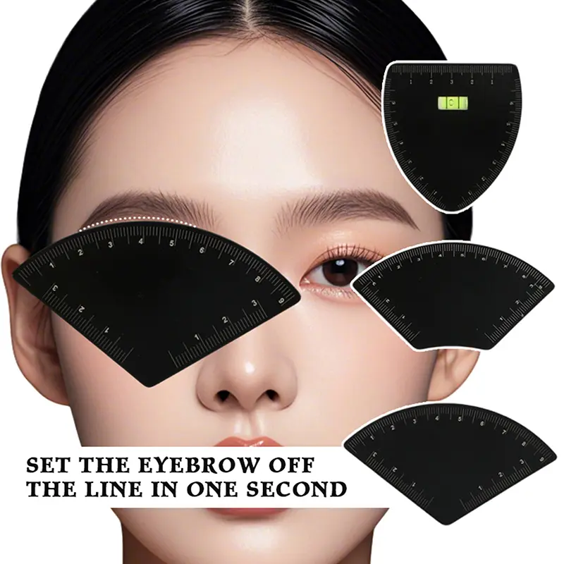 Aluminum Alloy Fast Drawing Eyebrow Design Ruler Microblading Mapping Tool Shaping Permanent Makeup Drawing Guide Ruler Tattoo