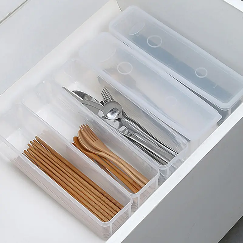 Rectangle Fresh Box Noodle Plastic Food Preservation Sealed Container for Fruit Storage in Refrigerator - Kitchen Home Tool