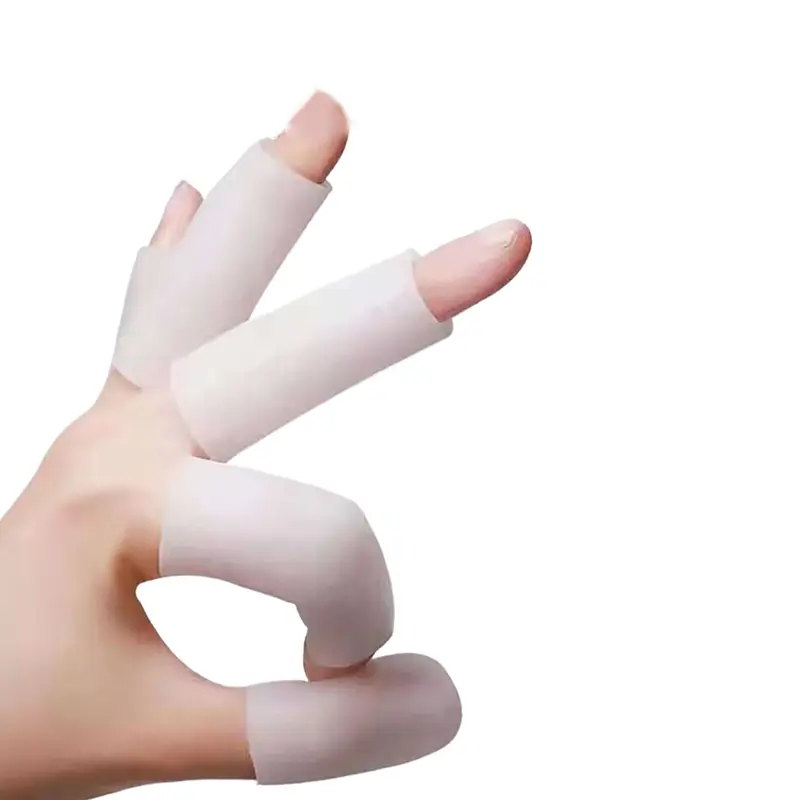 10Pcs Cooking Kitchen Tools Silicone Gel Tube Hand Bandage Finger Protector Anti-cut Heat Resistant Finger Sleeves