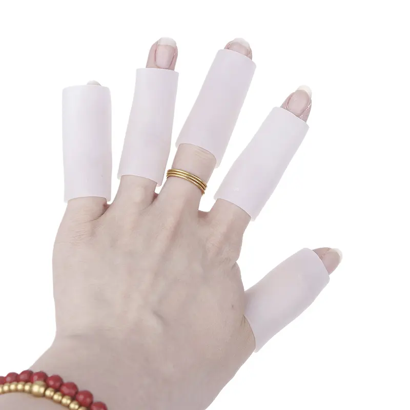 10Pcs Cooking Kitchen Tools Silicone Gel Tube Hand Bandage Finger Protector Anti-cut Heat Resistant Finger Sleeves