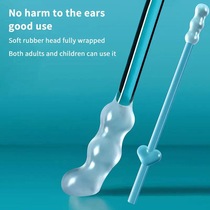 24PCS Silicone Disposable Ear Swabs Soft Ear Cleaner Sticky Earwax Remover Sticks For Adults Safe And Gentle Ear Care