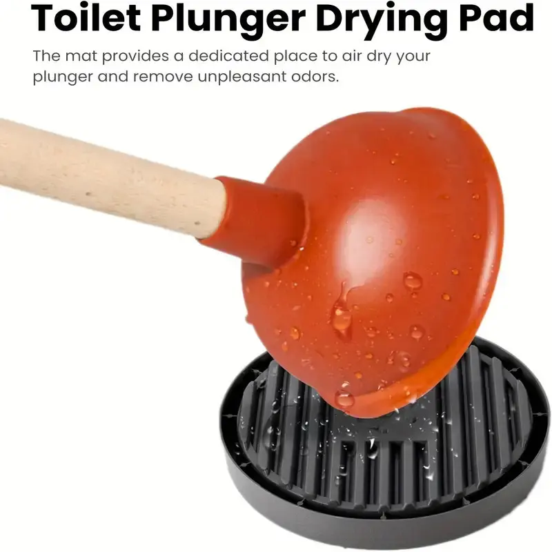 Toilet Plunger Holder Generic Plunger Tray Plunger Holder Easy To Clean Plunger Drying Mat Toilet Plunger Tray For Toilet