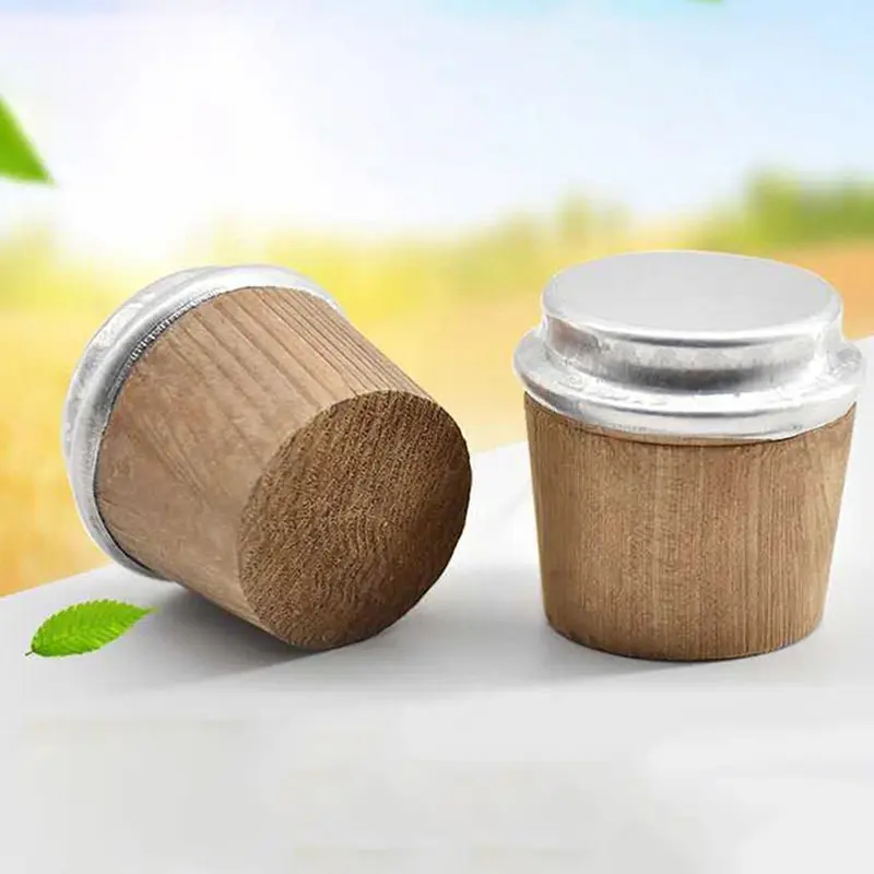 2Pcs Wood Thermos Stopper Cork Plug Sealed Lid Cap For Bottle Kettle Vacuum Flask Durable Kitchen Accessory Replacement Gadgets