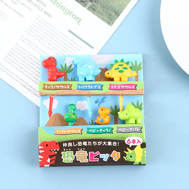 6pcs Mini Skewers With Cute Cartoon Eyes Kawaii Lunch Bento Box Food Fruit Picks Fork Sticks Sandwich Toppers Party Decor