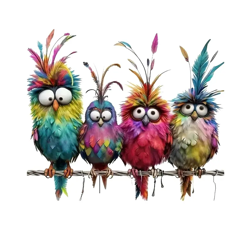 Funny Bird Creative Glass Window Decorative Stickers For Windows Glass Wall Mirror Festival Home Decoration Decals