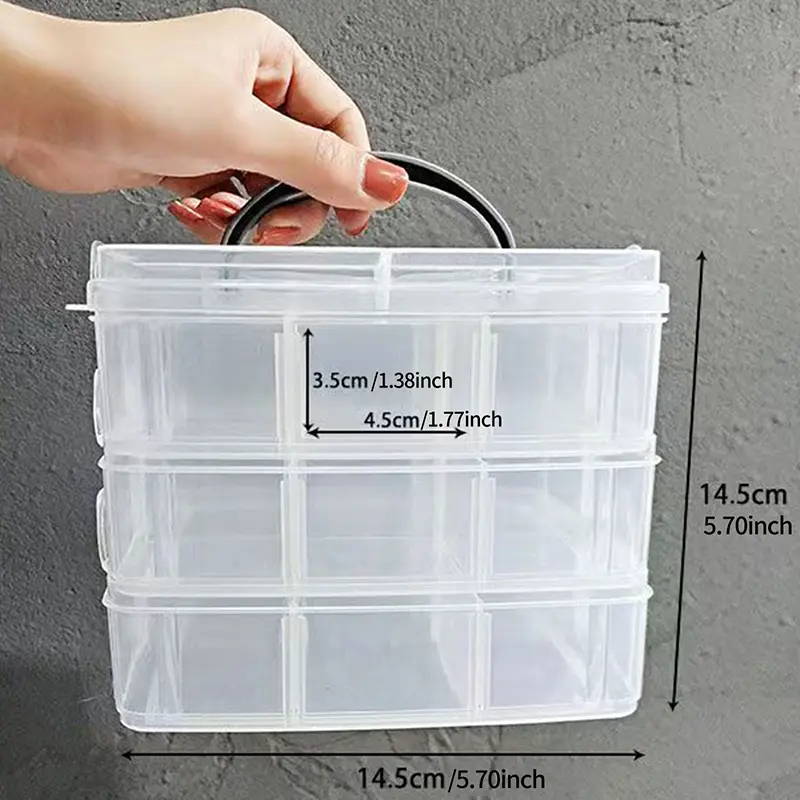 Large-Capacity Transparent Jewelry Storage Box - Organizer For Necklaces Rings Studs Earrings Ornament Box Finishing Box