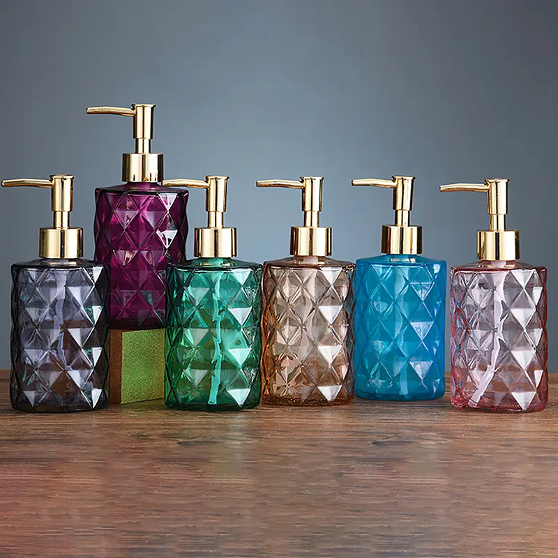 330ml Bathroom Soap Dispenser Portable Glass Travel Liquid Hand Sanitizer Container Shampoo Body Wash Dispenser Accessories