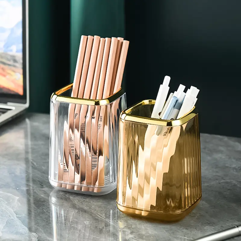 Luxury Desktop Makeup Organizer Cosmetic Brush Storage Box Office Pen Case Lipstick Sundries Holder Make Up Brushes Organizer