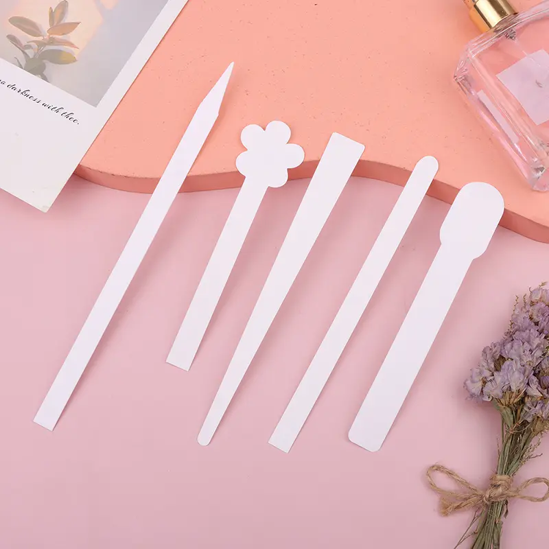 100pcs Round Head Aromatherapy Perfume Tester Paper Strips Essential Oils Test Flower Shape Fragrance Tester For Aromatherapy