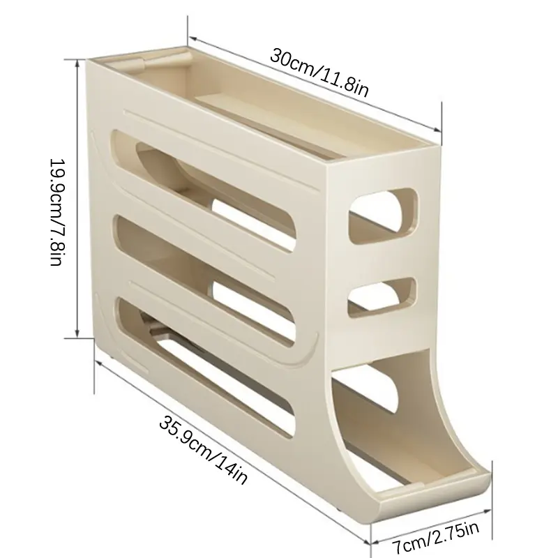 Four-Layer Refrigerator Egg Storage Box Kitchen Egg Box Dedicated Egg Carton Egg Rolling Storage Organizer Kitchen Accessories